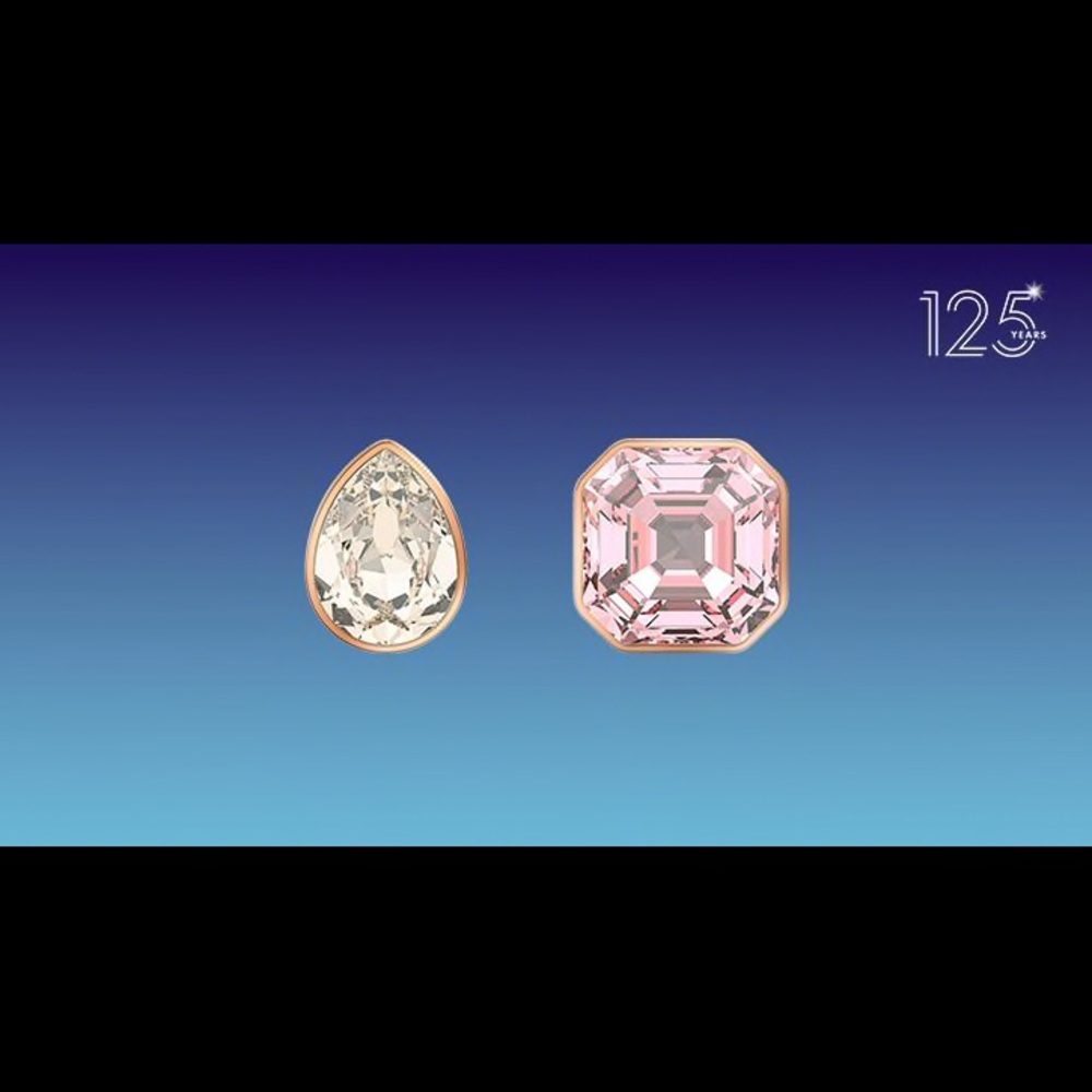 Swarovski rose gold earrings